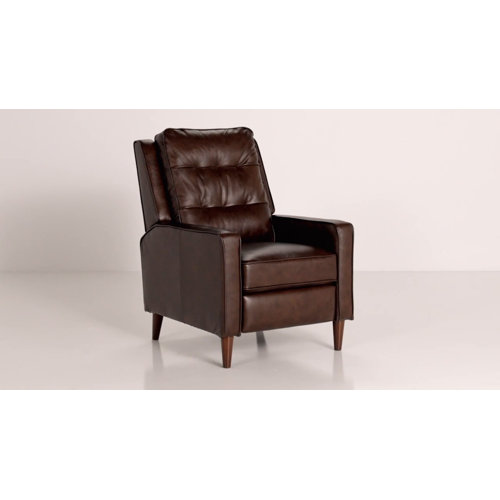 Sand & Stable Freese 27.9'' Wide Top Grain Genuine Leather Pushback